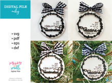 Load image into Gallery viewer, 2021 Christmas vaccination themed ornament laser file