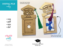 Load image into Gallery viewer, 2022 Graduation Gift Card holder/Christmas ornament file for laser cutting.