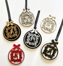 Load image into Gallery viewer, Customized Christmas Ornament Laser Cut File includes full alphabet