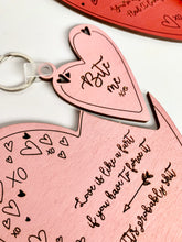 Load image into Gallery viewer, Galentine Keyring laser file. Digital Valentine files.