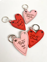 Load image into Gallery viewer, Galentine Keyring laser file. Digital Valentine files.