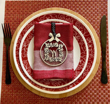Load image into Gallery viewer, Customized Christmas Ornament Laser Cut File includes full alphabet