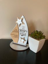 Load image into Gallery viewer, Laser ready Trophy design files. Fathers day sayings included