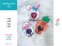 Load image into Gallery viewer, Easter Sucker Holder laser svg files