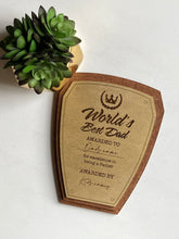 Load image into Gallery viewer, Dad and Grandpa award files. Glowforge laser tested.