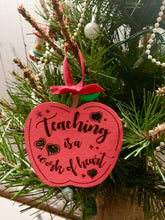 Load image into Gallery viewer, Teacher gift card holder, Laser ornament teacher file