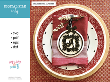 Load image into Gallery viewer, Personalized Family Initial Ornament Files for laser cutting