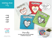 Load image into Gallery viewer, Mother's day laser scratch off file. Reveal a personalized message or gift.