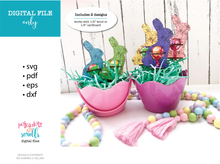 Load image into Gallery viewer, Easter Bunny Sucker Holder Laser Cut file