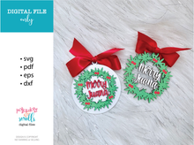 Load image into Gallery viewer, Marijuana Christmas Ornament file for laser machines.