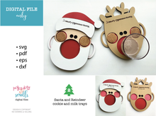 Load image into Gallery viewer, Santa Cookies and Milk laser cut file