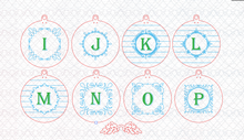 Load image into Gallery viewer, Christmas Initial Ornament laser file set