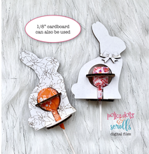 Load image into Gallery viewer, Easter Bunny Sucker Holder Laser Cut file