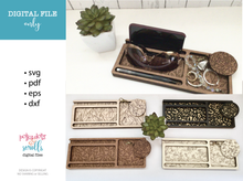 Load image into Gallery viewer, Woman’s dresser valet catch all. 4 designs included.