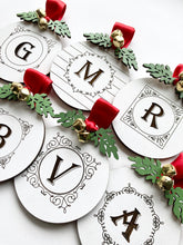 Load image into Gallery viewer, Christmas Initial Ornament laser file set
