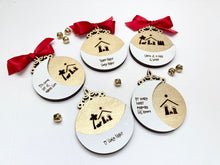 Load image into Gallery viewer, Nativity Ornament laser file set. Includes 5 designs.
