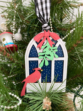 Load image into Gallery viewer, Red cardinal bird remembrance ornament laser cut file
