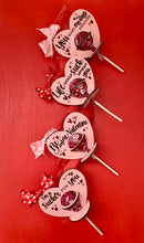 Load image into Gallery viewer, 4 Valentine tootsie pop holder laser files
