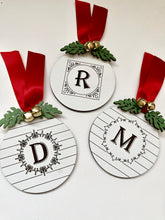 Load image into Gallery viewer, Christmas Initial Ornament laser file set
