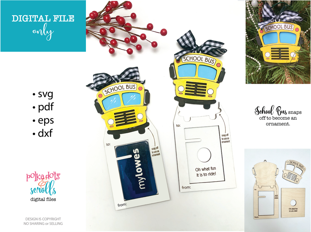 School bus gift card holder that converts to a christmas tree ornament – Polkadotsandscrolls school-bus-gift-card-holder-that-converts-to-a-christmas-tree-ornament-polkadotsandscrolls