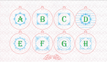 Load image into Gallery viewer, Christmas Initial Ornament laser file set
