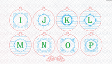 Load image into Gallery viewer, Christmas Initial Ornament laser file set
