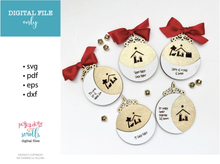 Load image into Gallery viewer, Nativity Ornament laser file set. Includes 5 designs.
