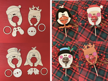 Load image into Gallery viewer, Christmas Character Tootsie Pop holder laser file
